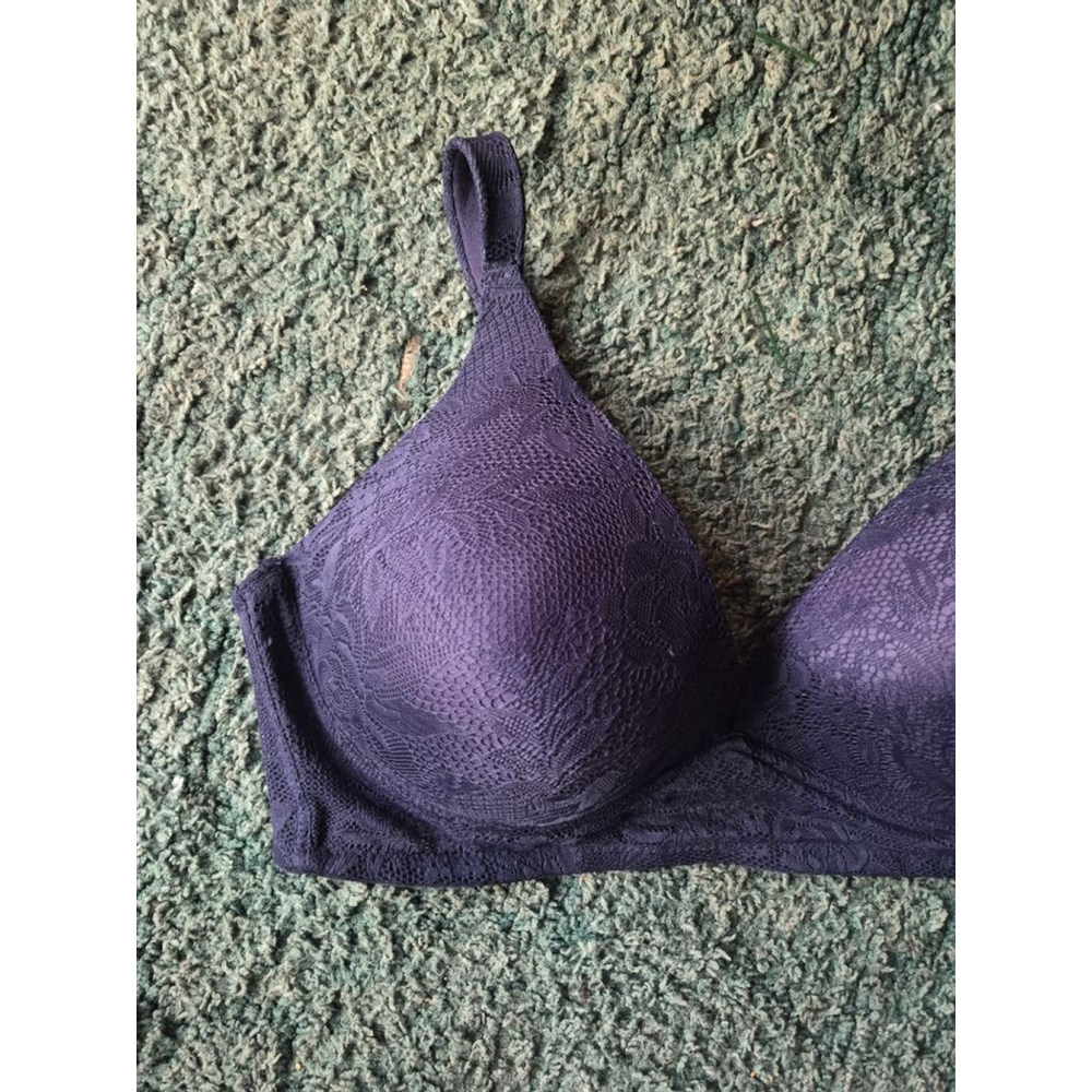Laura Ashley Navy Blue Lace bra Womens 42D Back Closer Lingerie Loungewear - Picture 2 of 10